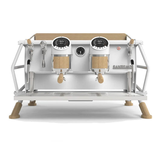 Sanremo - Café Racer Custom White & Wood / 2-Gruppig