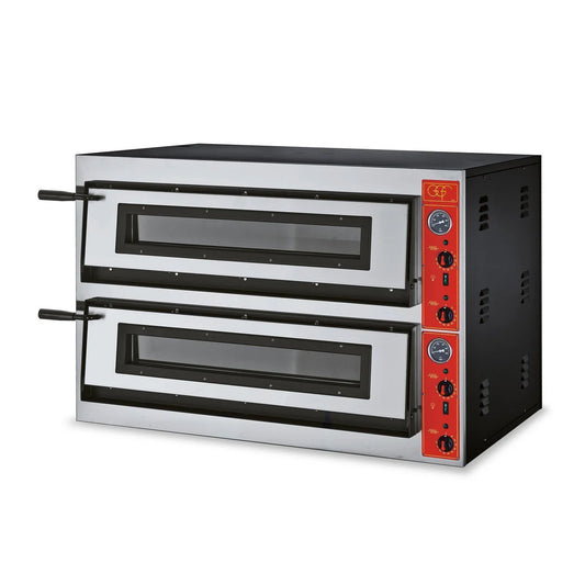 GGF Pizzaofen Professional Strong - 2 Kammern, für 12 Pizzen à 300 mm, 12,8 kW, 750x1150x735 mm